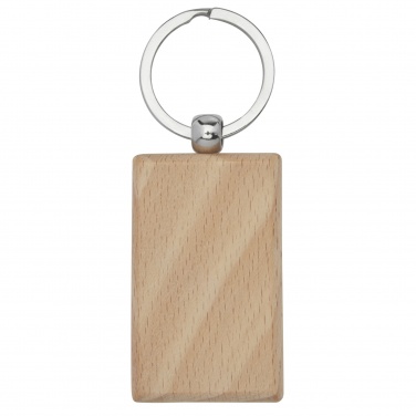 Logotrade promotional gift picture of: Gian beech wood rectangular keychain