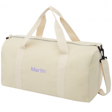 Logotrade promotional product image of: Pheebs 450 g/m² recycled cotton and polyester duffel bag 24L