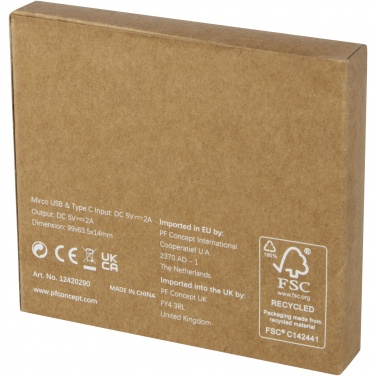 Logo trade promotional items image of: Loop 5000 mAh recycled plastic power bank