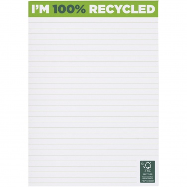 Logo trade promotional merchandise picture of: Desk-Mate® A5 recycled notepad