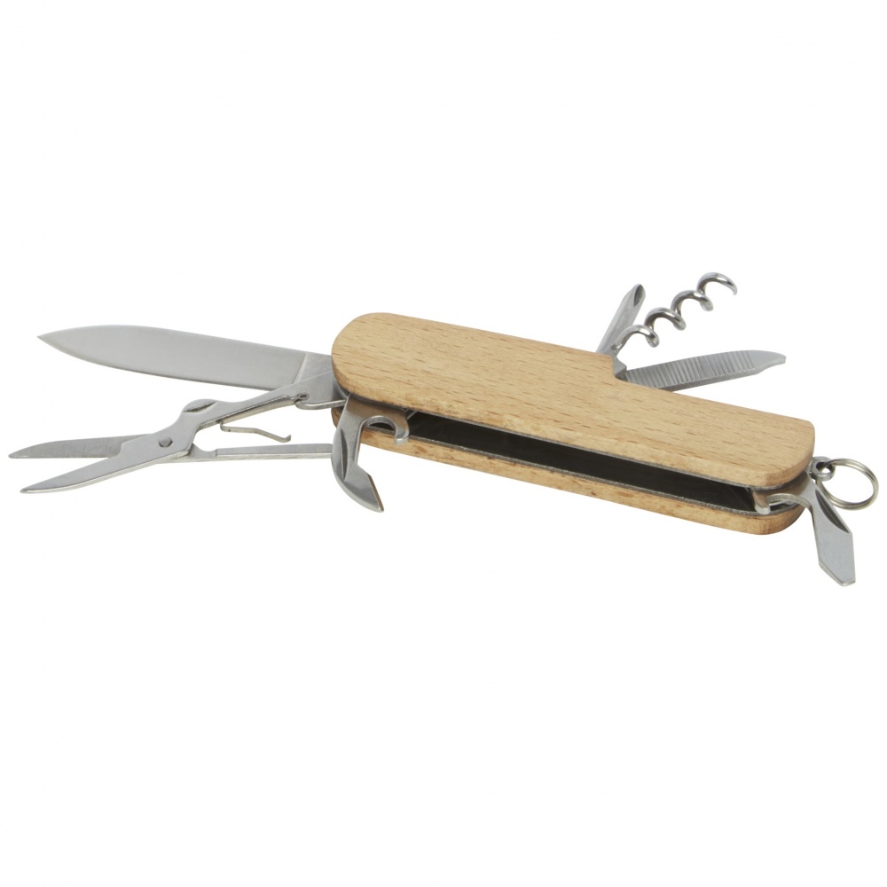 Logo trade corporate gifts picture of: Richard 7-function wooden pocket knife