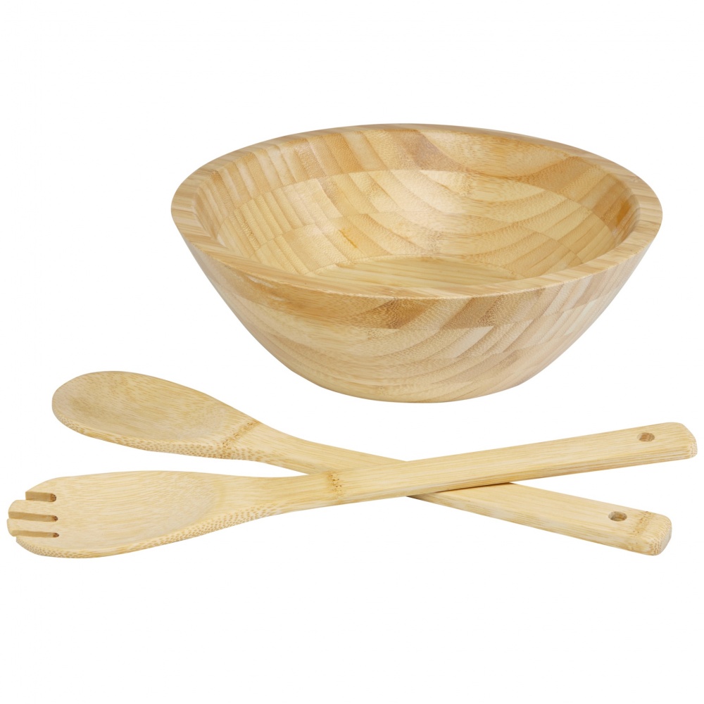Logotrade promotional item image of: Argulls bamboo salad bowl and tools