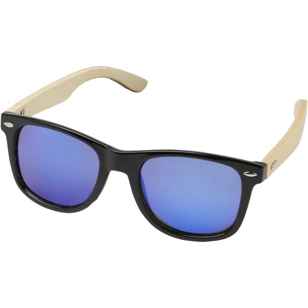 Logo trade business gift photo of: Taiyō rPET/bamboo mirrored polarized sunglasses in gift box