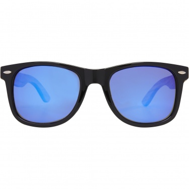Logo trade promotional giveaway photo of: Hiru rPET/wood mirrored polarized sunglasses in gift box