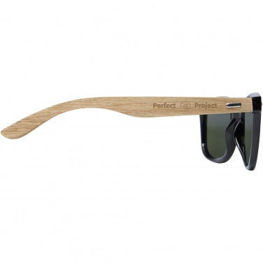 Logotrade promotional merchandise picture of: Hiru rPET/wood mirrored polarized sunglasses in gift box