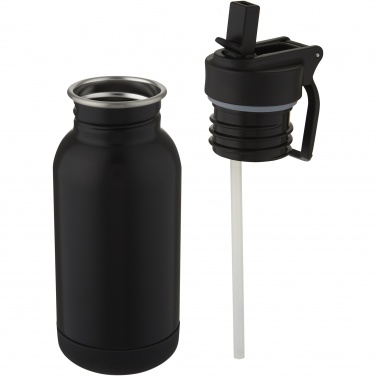 Logo trade corporate gifts image of: Lina 400 ml stainless steel sport bottle with straw and loop