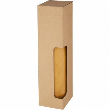 Logo trade promotional merchandise picture of: Cove 500 ml vacuum insulated stainless steel bottle with wood print