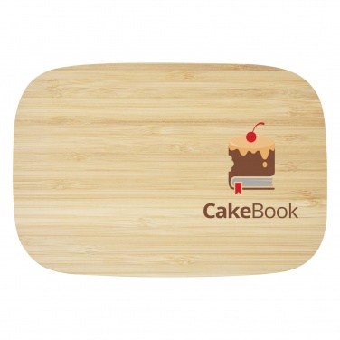 Logotrade promotional giveaway image of: Tite stainless steel lunch box with bamboo lid