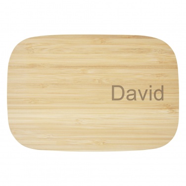 Logo trade promotional giveaways picture of: Tite stainless steel lunch box with bamboo lid