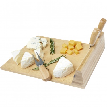 Logo trade promotional items picture of: Mancheg bamboo magnetic cheese board and tools