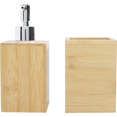 Logo trade corporate gifts picture of: Hedon 3-piece bamboo bathroom set