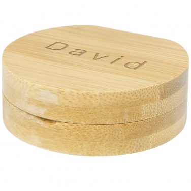 Logo trade promotional gift photo of: Afrodit bamboo pocket mirror