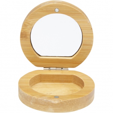 Logo trade promotional giveaway photo of: Afrodit bamboo pocket mirror