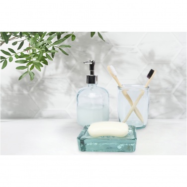 Logotrade promotional item image of: Jabony 3-piece recycled glass bathroom set