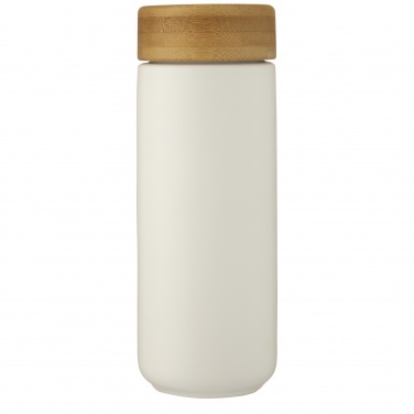 Logo trade promotional item photo of: Lumi 300 ml ceramic tumbler with bamboo lid