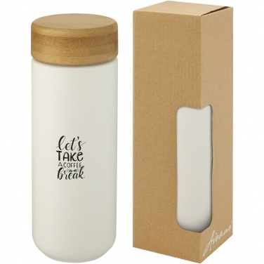Logotrade promotional product picture of: Lumi 300 ml ceramic tumbler with bamboo lid
