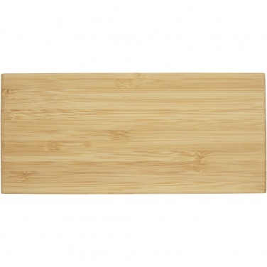 Logotrade promotional giveaway image of: Minata bamboo wireless charger with clock