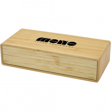 Logotrade business gift image of: Minata bamboo wireless charger with clock