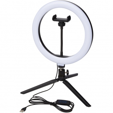 Logo trade promotional gift photo of: Studio ring light for selfies and vlogging with phone holder and tripod