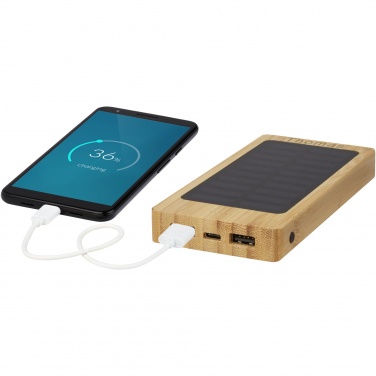 Logotrade corporate gifts photo of: Alata 8000 mAh bamboo solar power bank