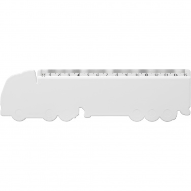 Logo trade promotional products picture of: Tait 15 cm lorry-shaped recycled plastic ruler
