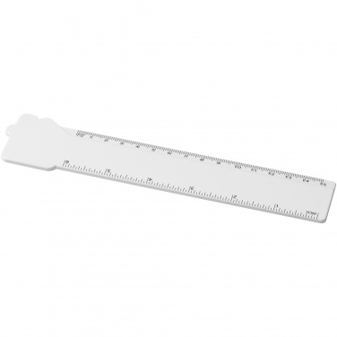 Logo trade promotional item photo of: Tait 15 cm house-shaped recycled plastic ruler