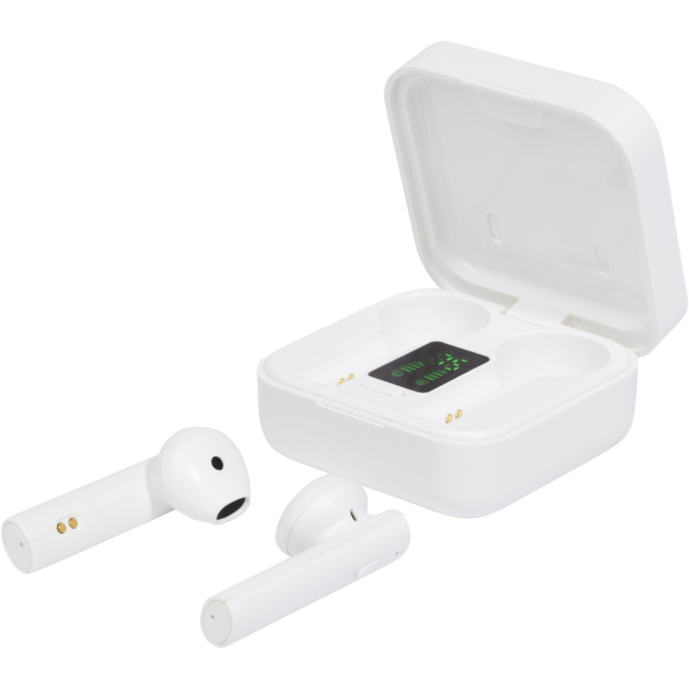 Logo trade promotional gifts picture of: Tayo solar charging TWS earbuds 