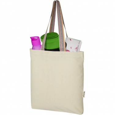 Logo trade promotional merchandise picture of: Rainbow 180 g/m² recycled cotton tote bag 5L