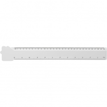 Logo trade advertising products image of: Tait 30cm house-shaped recycled plastic ruler