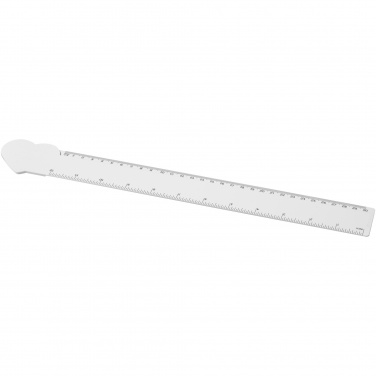 Logo trade promotional item photo of: Tait 30cm heart-shaped recycled plastic ruler