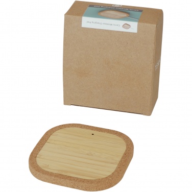 Logo trade promotional products image of: Cerris 15W cork wireless charging pad