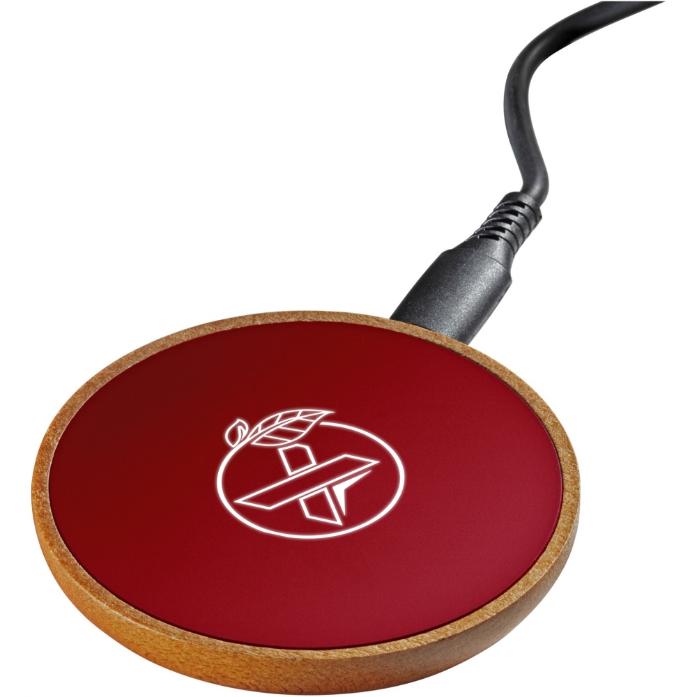 Logo trade promotional gift photo of: SCX.design W13 10W wooden wireless charging station