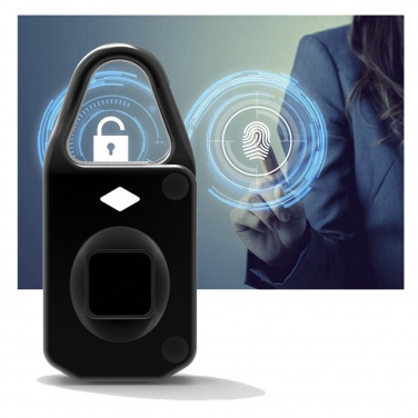 Logo trade promotional merchandise picture of: SCX.design T10 fingerprint padlock