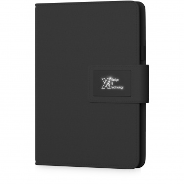 Logotrade promotional product image of: SCX.design O16 A5 light-up notebook power bank