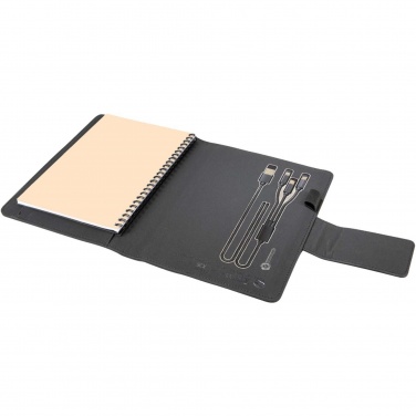 Logo trade promotional merchandise photo of: SCX.design O16 A5 light-up notebook power bank