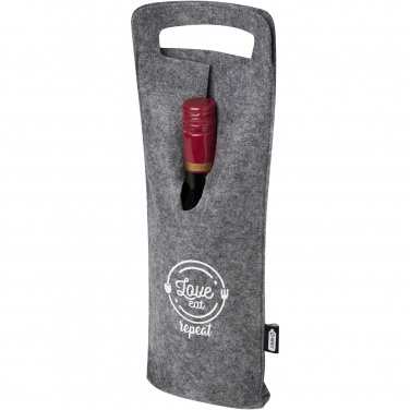 Logo trade business gift photo of: Felta 75 cl GRS recycled felt wine bag