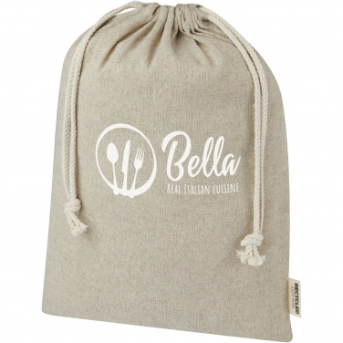 Logotrade promotional gift picture of: Pheebs 150 g/m² GRS recycled cotton gift bag large 4L