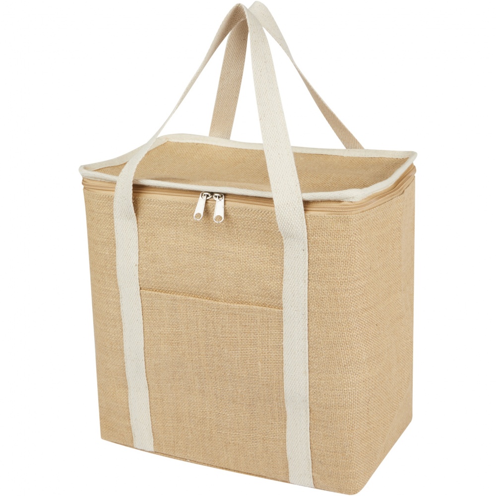 Logotrade promotional giveaway image of: Juta 300 g/m² jute cooler bag 19L