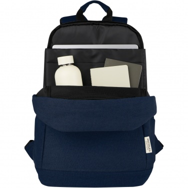 Logo trade promotional giveaways image of: Joey 15.6" GRS recycled canvas anti-theft laptop backpack 18L