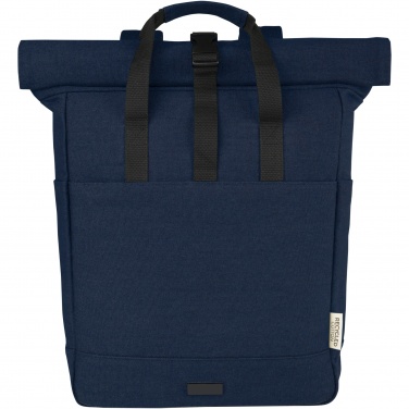 Logo trade promotional products image of: Joey 15” GRS recycled canvas rolltop laptop backpack 15L