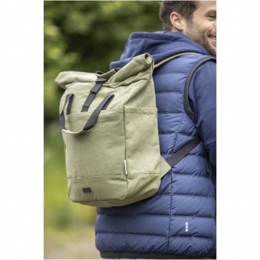 Logotrade advertising product image of: Joey 15” GRS recycled canvas rolltop laptop backpack 15L