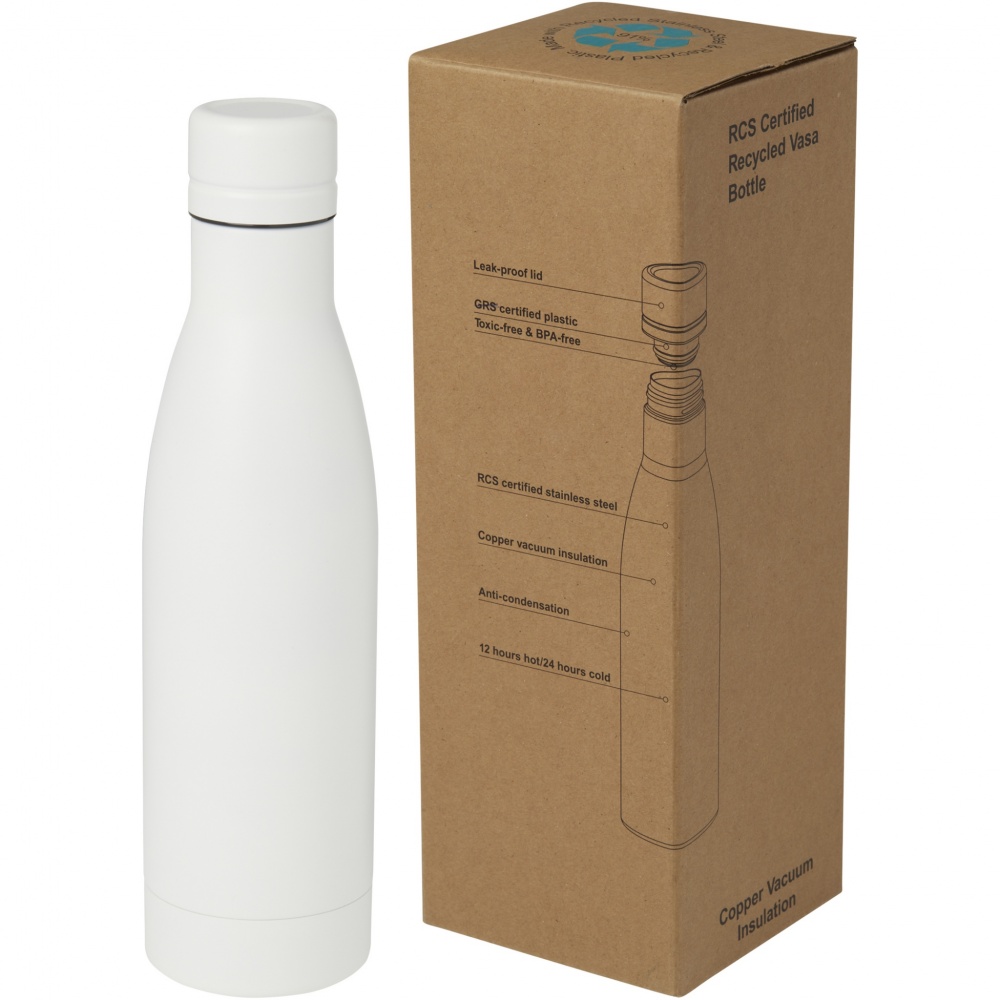 Logotrade promotional gift picture of: Vasa 500 ml RCS certified recycled stainless steel copper vacuum insulated bottle