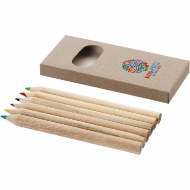 Logo trade promotional giveaways image of: Artemaa 6-piece pencil colouring set