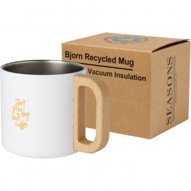 Logo trade promotional giveaway photo of: Bjorn 360 ml RCS certified recycled stainless steel mug with copper vacuum insulation
