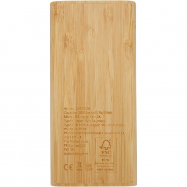 Logotrade business gifts photo of: Tulda 10.000 mAh bamboo power bank