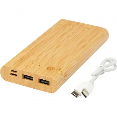 Logo trade promotional giveaways image of: Tulda 10.000 mAh bamboo power bank