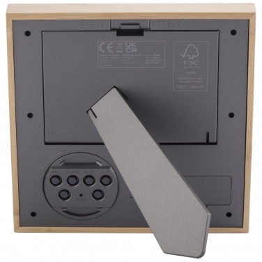 Logotrade promotional gift picture of: Sasa bamboo photo frame with thermometer