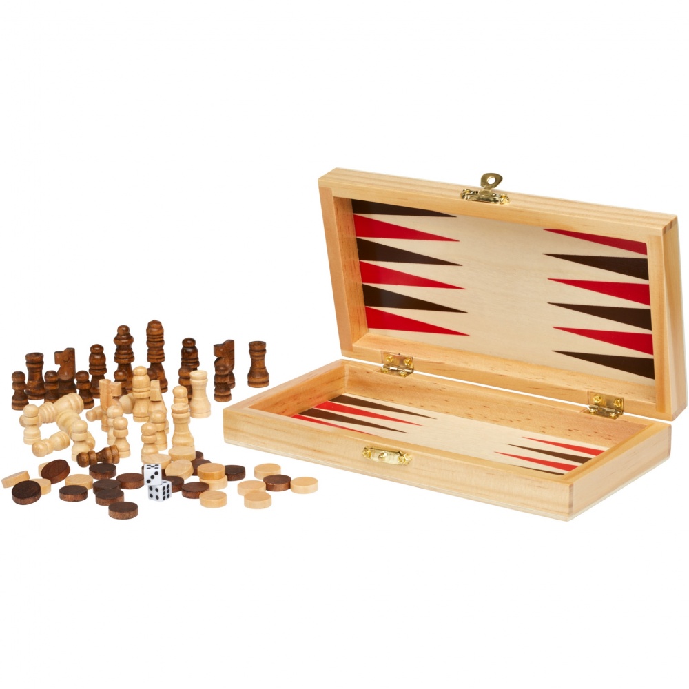 Logotrade promotional items photo of: Mugo 3-in-1 wooden game set