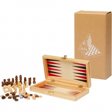 Logo trade promotional items image of: Mugo 3-in-1 wooden game set