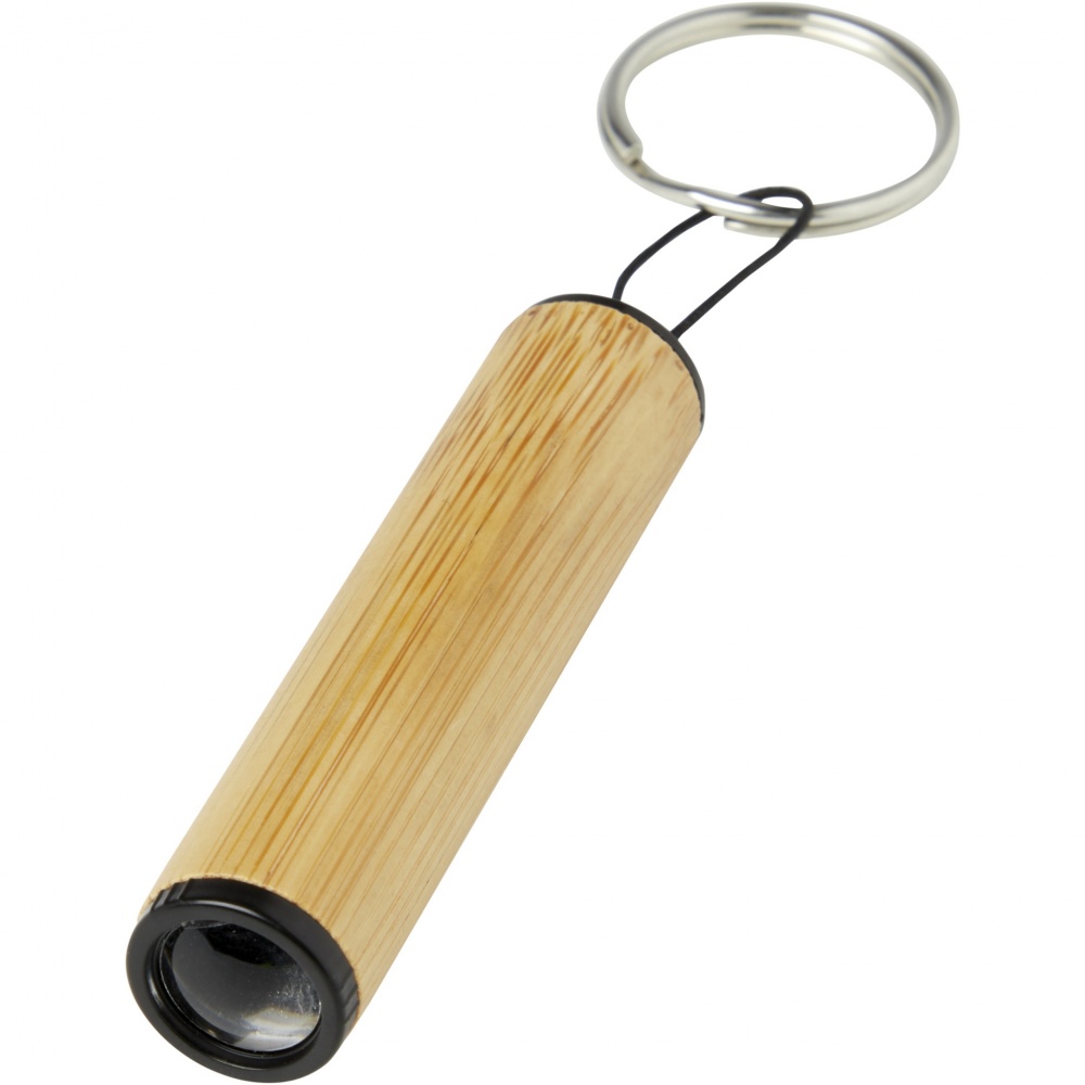 Logotrade promotional gift picture of: Cane bamboo key ring with light